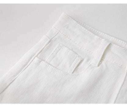 high waisted zipper fly shorts