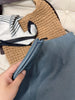 Women Leather Mini Skirt High Waist A-Line with Slit