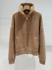 Women Stand Collar Cashmere Zip Sweater Yarn Knit
