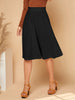 High Waisted Flare Pleated Skirt