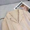 Lapel Neck Button Up Blouse