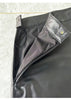 High Rise Leather Elephant Style Pants Straight Leg Midi Culotte