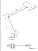 Modern Adjustable Swing Arm Italian Design Desk & Bedside Light