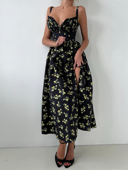 Side Split Maxi Dress Floral Off Shoulder Beach Outfit