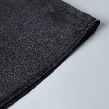 High Waist Sheer Overlay Long Office Skirt