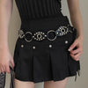 Women’s Black Studded O Ring Belt with Tie Closure