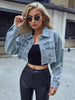 womens cropped denim jacket