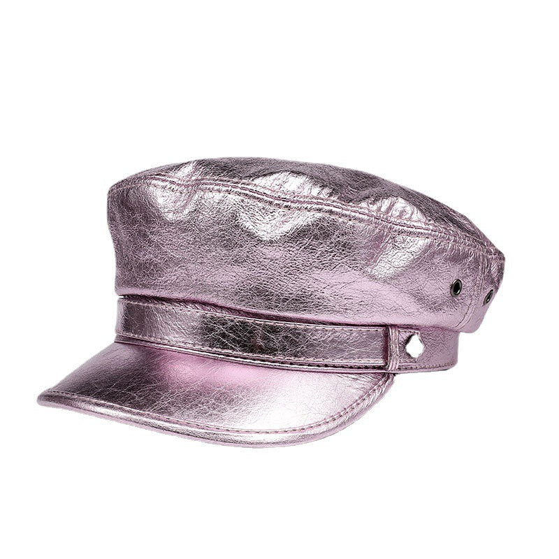 Women’s Genuine Leather Captain Hat
