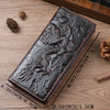 Men’s Genuine Leather Dragon Wallet with Long Card Storage