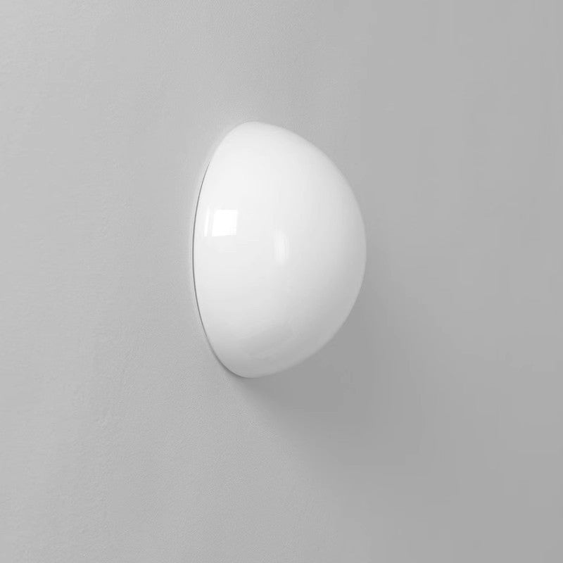 Nordic Round Glass Wall Lamp Minimalist Hemisphere Wall Light