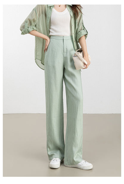 Women linen pants for office and travel
