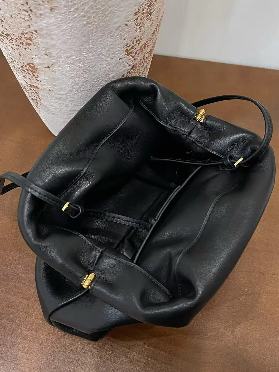 Premium Sheepskin Leather Underarm Cloud Bag