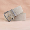 Women’s Wide Suede Leather Belt with Vintage Rectangular Buckle