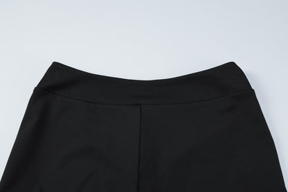 Lace Wrapped Chest Button Top with Long Pants