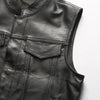 Men’s Genuine Black Leather Motorcycle Vest