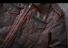 Men’s Distressed Oil Wax Leather Jacket Slim Fit