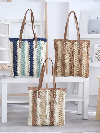 Large straw travel bags for women