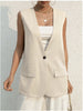 women's oversized v neck vest