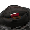 Genuine Leather Carry-On Office Bag with Trolley Strap