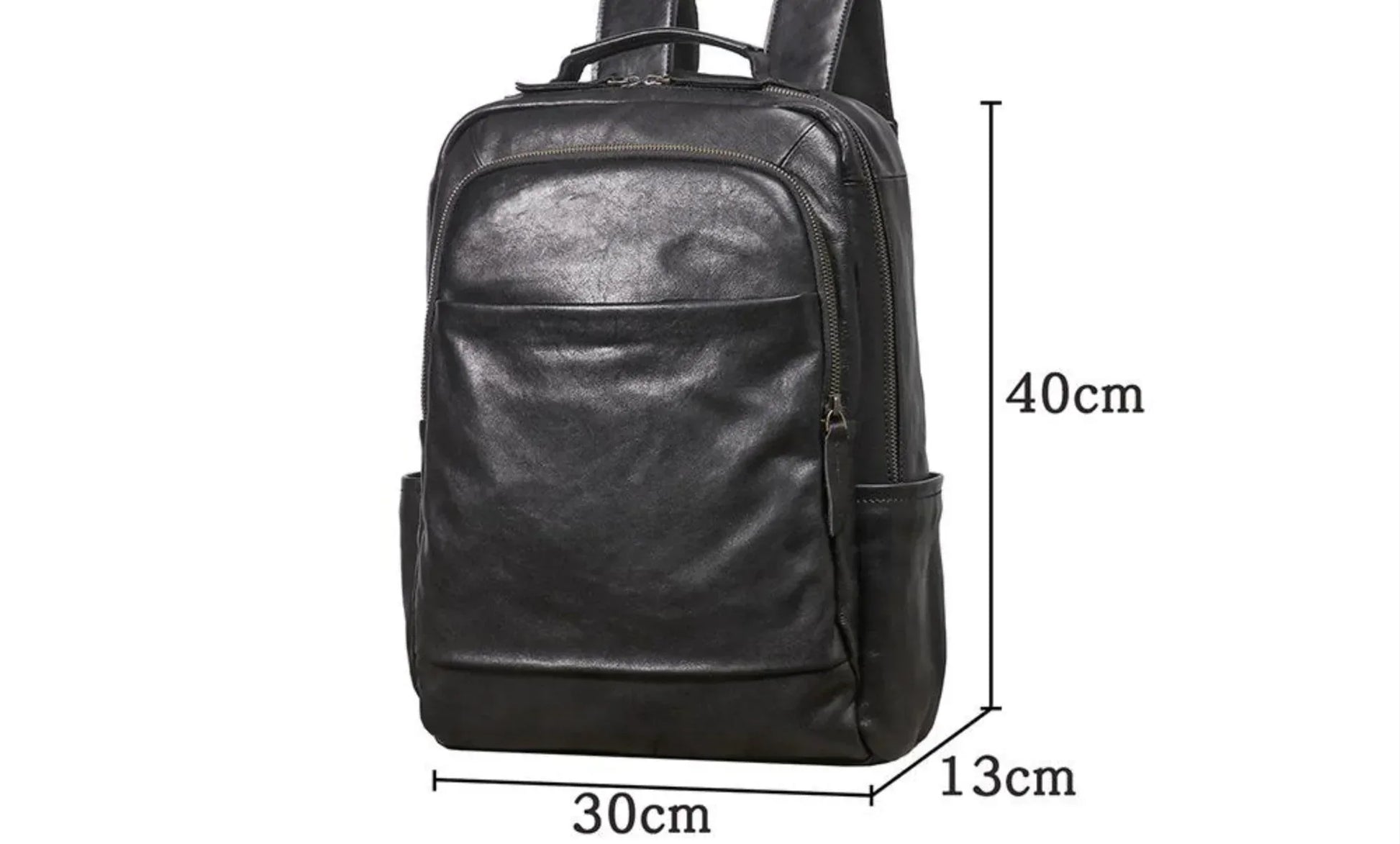 Men’s Leather Backpack with Trolley Sleeve