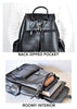 large leather backpack black full grain travel