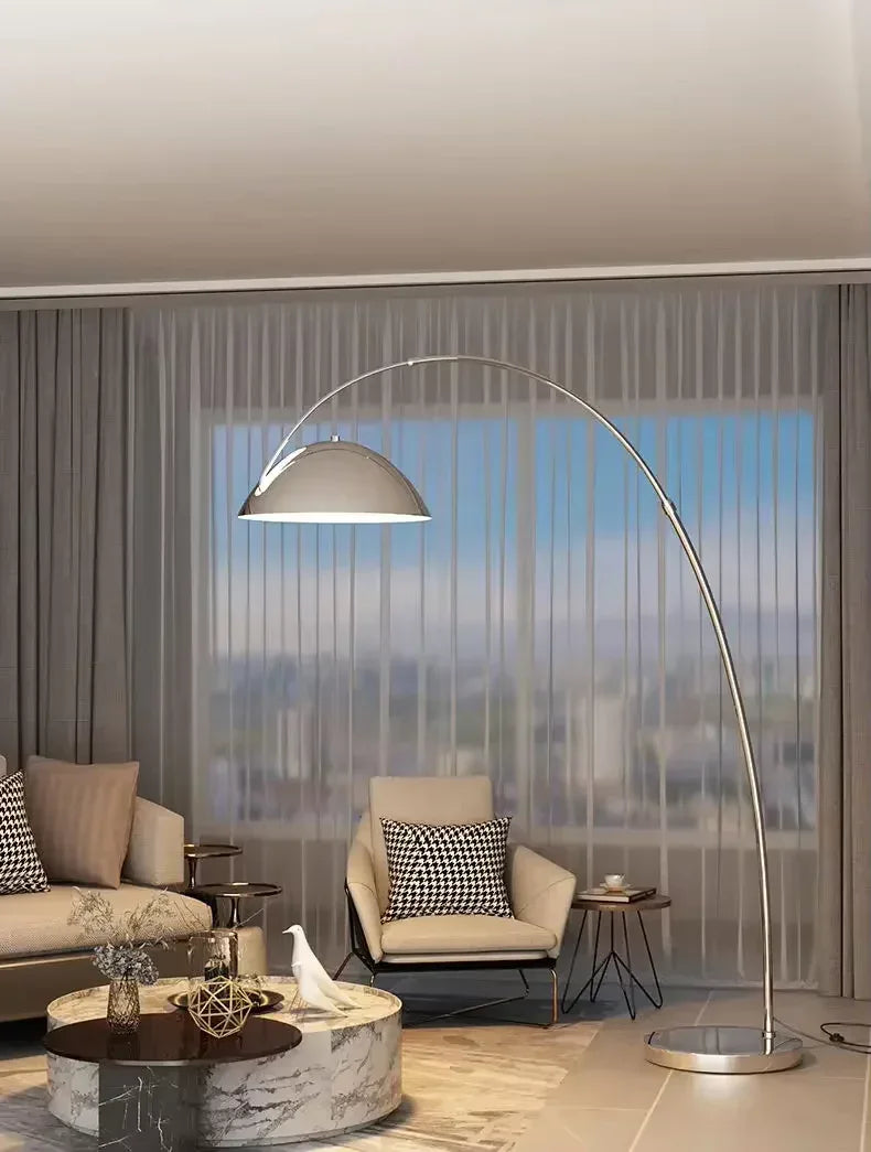 Modern curved arc floor lamp for living rooms