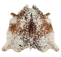 Tricolor Salt And Pepper Cowhide Rug Small