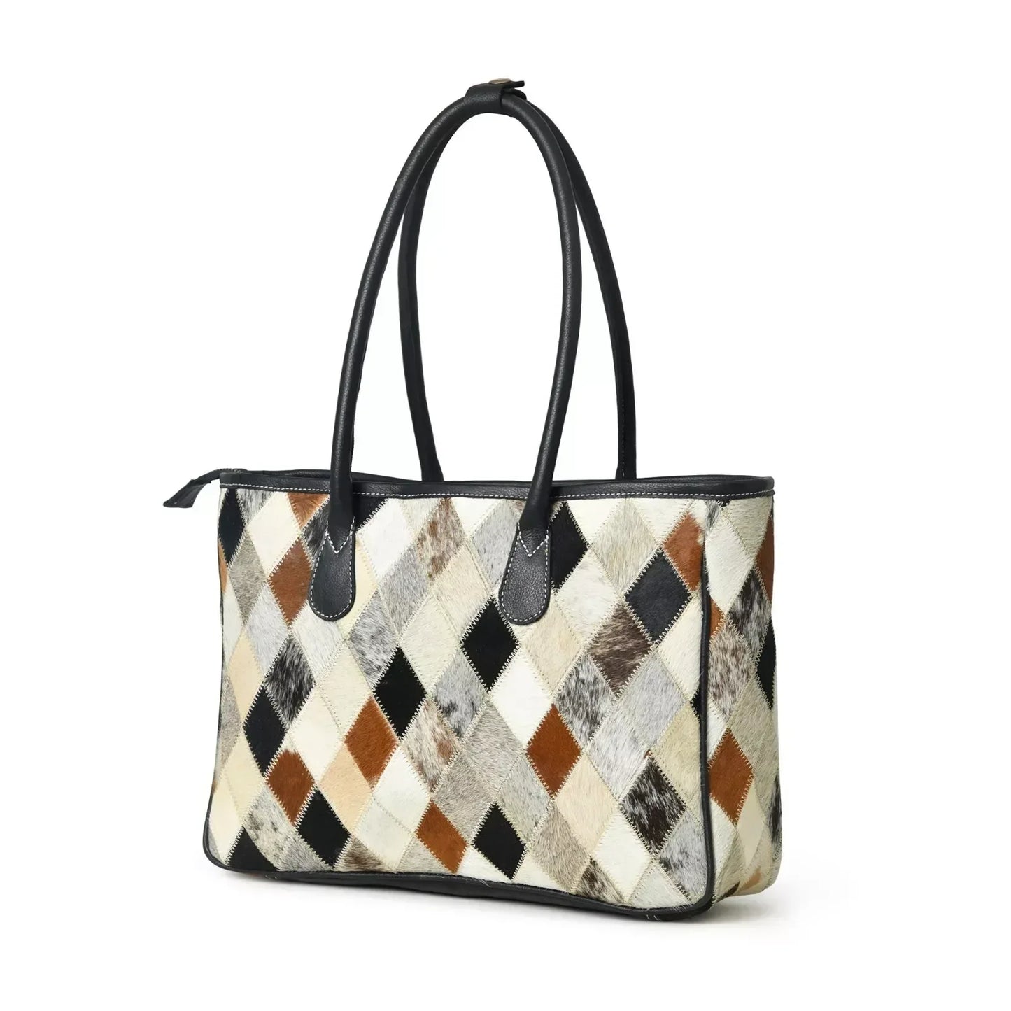 Women’s Hair On Cowhide Patchwork Tote Bag