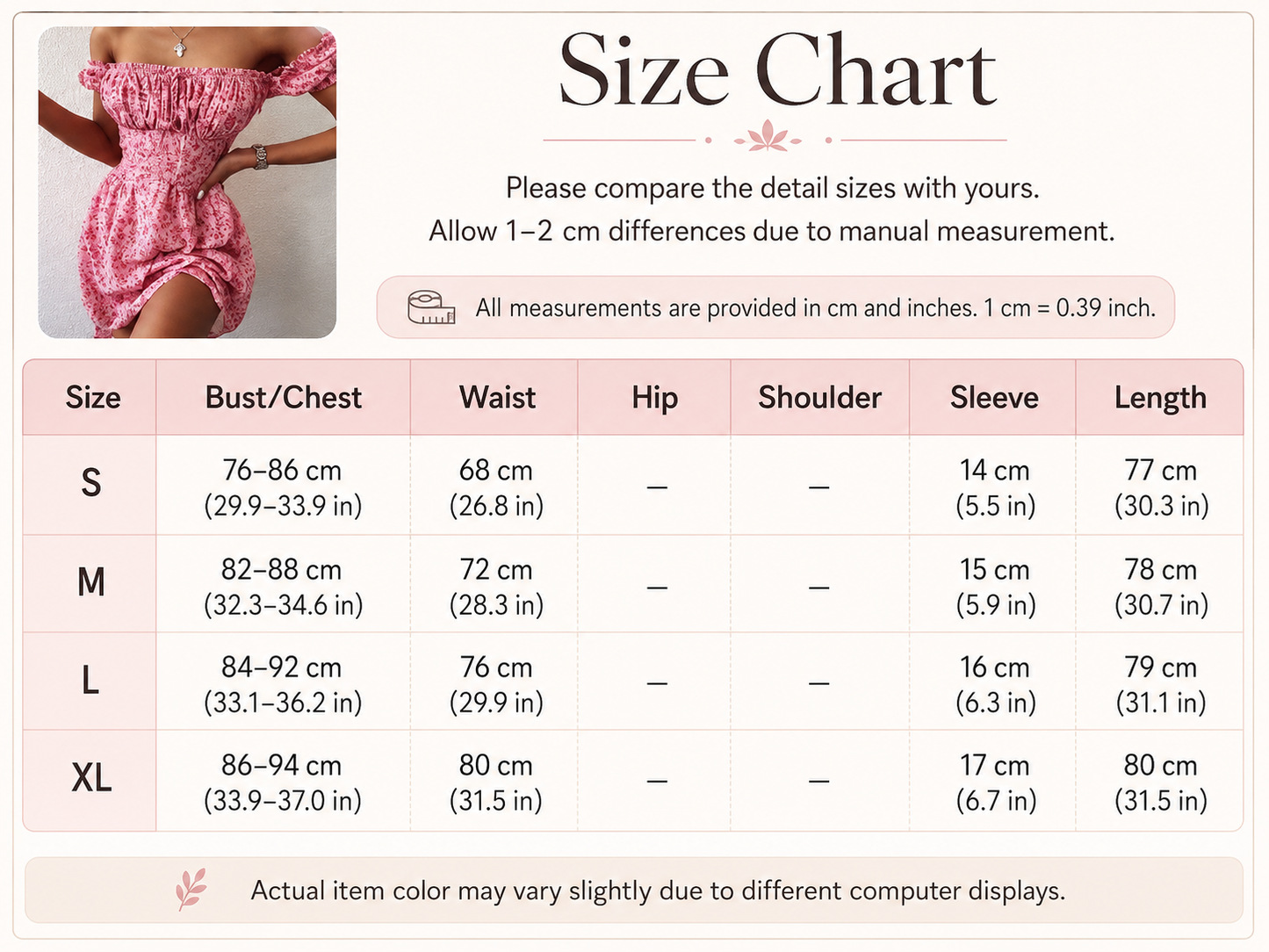 Pink Floral Neckline Dress For Summer Days