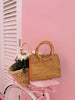 Top Handle Rattan Purse