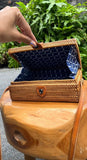 Rattan Square Crossbody Bag