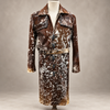 Cowhide Trench Coat Real Hair On Hide Long Western Coat