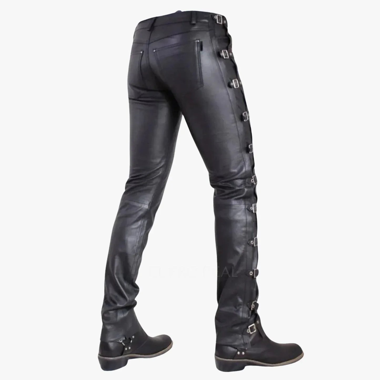 Genuine Black Leather Pants
