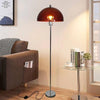 Nordic bauhaus acrylic dome standing floor lamp Red DC Adapter + 3 Colors Changeable (Warm Neutral White)