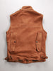 Retro cowhide genuine leather vest for men
