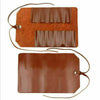 Roll Up Tool Bag Brown 10 Slot Organizer