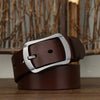Men's Real Leather Belt with Modern Ceramic Buckle