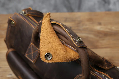 Vintage Leather Briefcase Men's Cowhide Bag