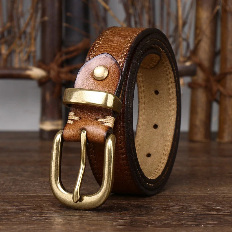 Genuine Leather Women’s Cincher Buckle Belt
