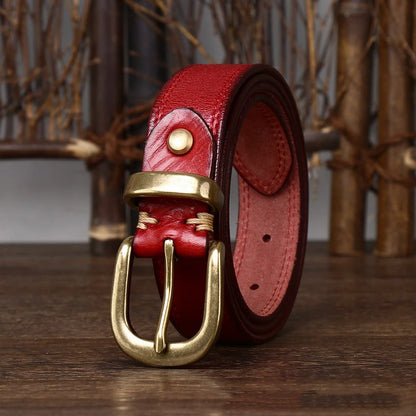 Genuine Leather Women’s Cincher Buckle Belt