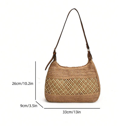 Straw Purse Shoulder Bag for Women Tote for Beach
