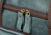 Men’s Leather Duffle Bag Blue Vintage Travel Weekender
