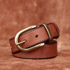 Genuine Leather Belt Western Style With Brass Buckle
