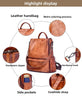 Retro Leather Women Travel Backpack