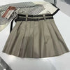 Pleather Mini Leather Skirt Double Waistband
