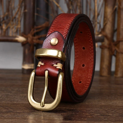 Genuine Leather Women’s Cincher Buckle Belt