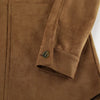 Brown Faux Suede Jacket Women’s Long Sleeve Lapel Coat with Pockets