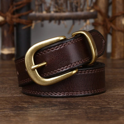 Genuine Leather Women’s Cincher Buckle Belt