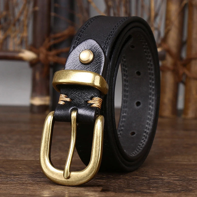 Genuine Leather Women’s Cincher Buckle Belt