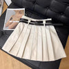 Pleather Mini Leather Skirt Double Waistband